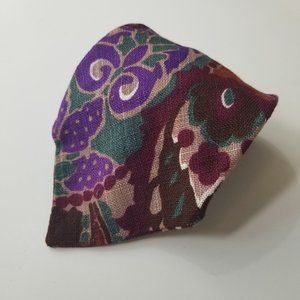 1970s handmade floral woven tie